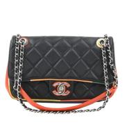 Pre-owned Leather chanel-bags Chanel Vintage , Black , Dames