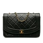 Pre-owned Leather chanel-bags Chanel Vintage , Black , Dames