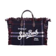 Colette Tartan Patroon Tas MC2 Saint Barth , Blue , Dames