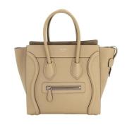 Pre-owned Leather celine-bags Celine Vintage , Beige , Dames