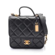 Pre-owned Leather chanel-bags Chanel Vintage , Black , Dames