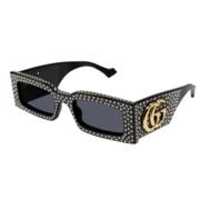 Stijlvolle zonnebril voor trendy look Gucci , Black , Unisex