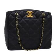 Pre-owned Leather chanel-bags Chanel Vintage , Black , Dames