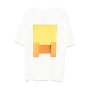 Casual Katoenen T-shirt Issey Miyake , White , Heren