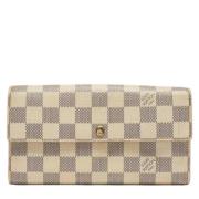 Pre-owned Leather wallets Louis Vuitton Vintage , Beige , Dames