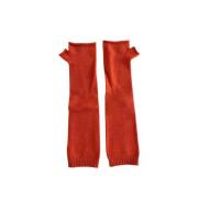 Kasjmier Lange Handschoenen in Rood C.T.plage , Red , Dames