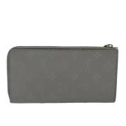 Pre-owned Canvas wallets Louis Vuitton Vintage , Gray , Dames