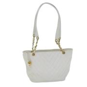 Pre-owned Silk chanel-bags Chanel Vintage , White , Dames