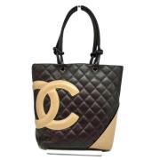 Pre-owned Fabric chanel-bags Chanel Vintage , Brown , Dames