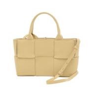 Pre-owned Leather totes Bottega Veneta Vintage , Beige , Dames