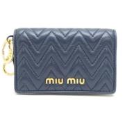 Pre-owned Leather wallets Miu Miu Pre-owned , Blue , Dames