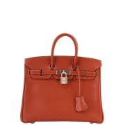 Pre-owned Canvas handbags Hermès Vintage , Red , Dames