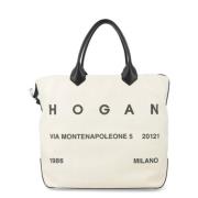 Canvas Winkel Tas Hogan , White , Dames