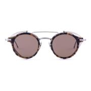 Ronde Aviator Zonnebril - Donkerbruin Thom Browne , Brown , Heren