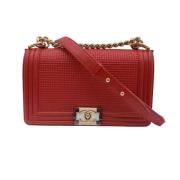 Pre-owned Leather chanel-bags Chanel Vintage , Red , Dames