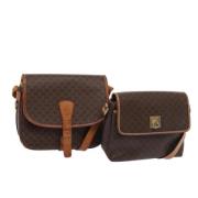 Pre-owned Canvas shoulder-bags Celine Vintage , Brown , Dames