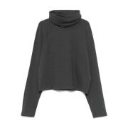 Houtskoolgrijze Lichtgewicht Jersey Sweater Norma Kamali , Gray , Dame...