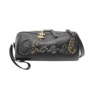 Pre-owned Leather chanel-bags Chanel Vintage , Black , Dames