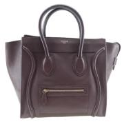 Pre-owned Leather handbags Celine Vintage , Purple , Dames