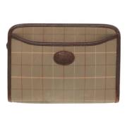 Pre-owned Leather clutches Burberry Vintage , Brown , Dames