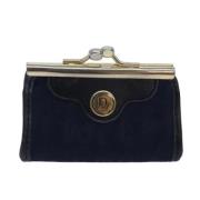 Pre-owned Canvas wallets Dior Vintage , Blue , Dames