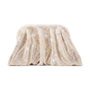 Kristal Mesh Sand Clutch Tas Benedetta Bruzziches , Beige , Dames