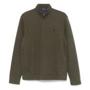 Gemengde katoenen half-zip gebreide kleding Ralph Lauren , Green , Her...