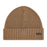 Luxe Wol Beanie Hoed Bruin Hugo Boss , Brown , Dames