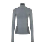 Grijze Ski Shirt met FF Detail Fendi , Gray , Dames