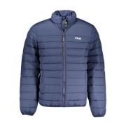 Blauwe Waterafstotende Logo Jas Fila , Blue , Heren