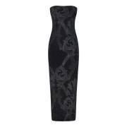 Zwarte Paisley Jurk Elegant Gelegenheidskleding Wolford , Black , Dame...