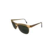 Gouden Metalen Zonnebril Groene Lenzen Ray-Ban , Yellow , Unisex