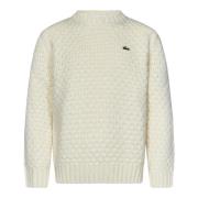 Witte Wol Bal Motief Trui Lacoste , Beige , Heren