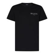 Zwart Vintage Crewneck T-Shirt Balmain , Black , Heren