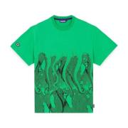 Groene Fishnet Tee Lente/Zomer 2024 Octopus , Green , Heren