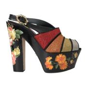 Bloemen kristalplateau sandalen Dolce & Gabbana , Multicolor , Dames