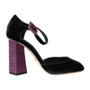 Kristalversierde Velvet Mary Jane Pumps Dolce & Gabbana , Black , Dame...