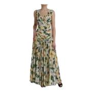 Bloemenprint Zijden Maxi Jurk Dolce & Gabbana , Multicolor , Dames