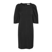 Elegante Zwarte Jurk met ¾ Mouwen InWear , Black , Dames