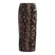 Elegante Sandy Snake Rok InWear , Brown , Dames