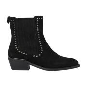 Platte studs bootie Alma EN Pena , Black , Dames