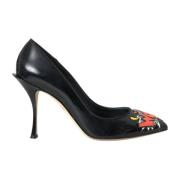 Zwarte leren stiletto pumps schoenen Dolce & Gabbana , Black , Dames