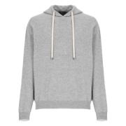 Grijze Wollen Hoodie Peserico , Gray , Heren