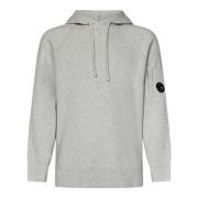 Grijze Melange Gebreide Hoodie Sweater C.p. Company , Gray , Heren