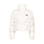 Witte Donsjas voor Vrouwen Tommy Jeans , White , Dames