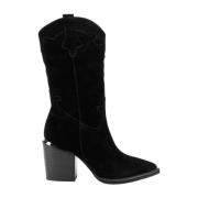 Effen cowboylaarzen met hak Alma EN Pena , Black , Dames