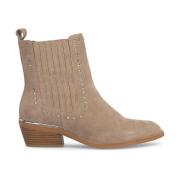 Platte studs bootie Alma EN Pena , Beige , Dames