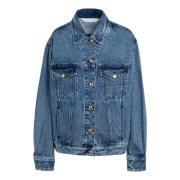 Denim jas voor stijlvolle uitstraling Palm Angels , Blue , Dames