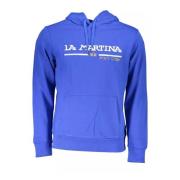 Blauwe Geborduurde Hoodie voor Mannen La Martina , Blue , Heren