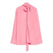 Zijden Crepe de Chine Blouse Roze Sportmax , Pink , Dames